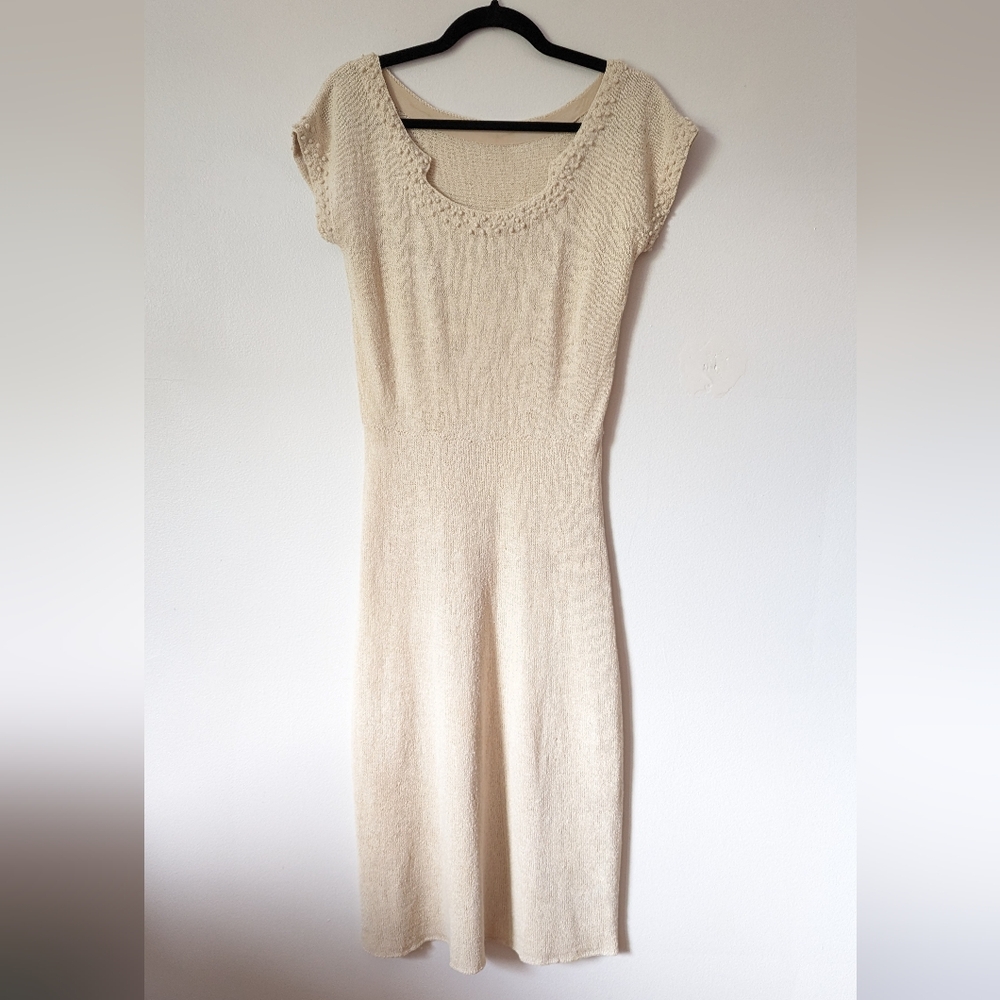 1940s stunning summer knit dress